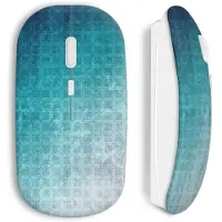 MANIACASE Draadloze Muis - Watermozaïek - Blauw - Inclusief wifi USB-stick - Compatibel met Mac en PC