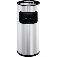 Durable Staande asbak met zeef, zilver metallic