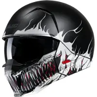 HJC I20 Scraw Zwart Wit Mc5Sf Open Face Helmet Maat XS