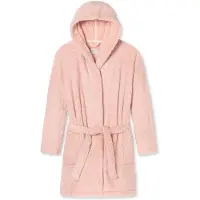 Schiesser Badjas kort ' Teddy Fleece ' rosé