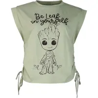 Guardians Of The Galaxy - Marvel Top - Groot - Be Leaf In Yourself - S tot XXL - voor Vrouwen - olijf - Maat XL