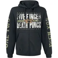 Five Finger Death Punch Vest met capuchon - Locked & Loaded - M tot 3XL - voor Mannen - zwart - Maat L