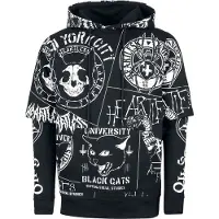 Heartless - Gothic Trui met capuchon - Mannen Dark Academia Hoodie - S tot 4XL - voor Mannen - zwart - Maat 3XL
