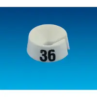 Mb spellen Maatdop / maataanduiding voor kledinghanger / kapstok MB2 wit/zwart 10 (25 stuks)