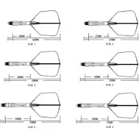Cuesoul ROST T19 Integrated Dart Flights Big Wing Carbon Yellow - Dart Flights