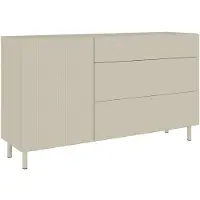 Selsey Ladekast Vesper | Design metaal beige 139.80000305175781x80x38 cm ladekasten | NADUVI