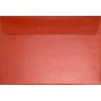 Netuno Metallic (parelmoer) rode enveloppen A5 - 162 x 229 mm - C5 - 20 stuks - HK zelfklevend met plakstrip - 125 gram - Sirio Pearl -