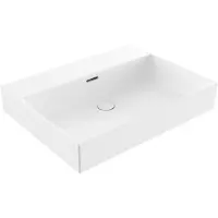 Saniclass Legend Meubelwastafel - 61x47x13cm - met overloop - 1 wasbak - 0 kraangaten - keramiek - glans wit