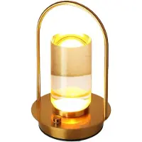 LONGZIMING -Buiten Sfeerlamp - Aluminium + Acryl Lampenkappen - Aanraakbediening - Dimbaar Licht & Drie Kleurtemperaturen - 1 Stuk - Binnen En Buiten Gebruik - Goud
