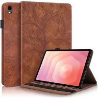 Mobigear Tablethoes geschikt voor Samsung Galaxy Tab S11 Hoes | Tree Bookcase + Stylus Houder - Bruin