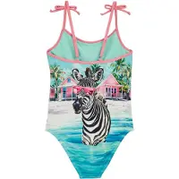 We fashion badpak blauw/multicolor Meisjes Polyester Printopdruk - maat 170/176