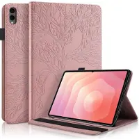Mobigear Tablethoes geschikt voor Samsung Galaxy Tab S11 Ultra Hoes | Tree Bookcase + Stylus Houder - Roségoud