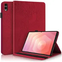 Mobigear Tablethoes geschikt voor Samsung Galaxy Tab S11 Ultra Hoes | Tree Bookcase + Stylus Houder - Rood