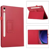 Mobigear Tablethoes geschikt voor Samsung Galaxy Tab S11 Hoes | Classic Bookcase + Stylus Houder - Rood