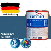 Remmers Induline T-670 PLUS Dekkende Houtbeits buiten – RAL 5009 Azuurblauw – 5 L – Opvolger GW 310 Dekkend