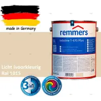 Remmers Induline T-670 PLUS Dekkende Houtbeits buiten – RAL 1015 Licht ivoorkleurig – 5 L – Opvolger GW 310 Dekkend