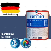 Remmers Induline T-670 PLUS Dekkende Houtbeits buiten – RAL 5000 Paarsblauw – 5 L – Opvolger GW 310 Dekkend