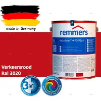 Remmers Induline T-670 PLUS Dekkende Houtbeits buiten – RAL 3020 Verkeersrood – 5 L – Opvolger GW 310 Dekkend