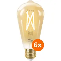 WiZ Connected WiZ Smart Filament lamp Edison 6-pack - Warm tot Koelwit Licht - E27