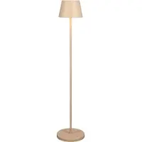 Konstsmide Oplaadbare vloerlamp | 124 cm | 2200-2700K | Dimbaar | Afstandsbediening | IP54 | Zandkleur