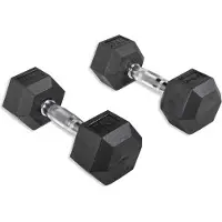 Olive Rubber Hex 7kg Dumbbell 2 Eenheden