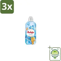 Robijn 3 x – Wasverzachter – Morgenfris – 1,1 L - Grootverpakking - Wasverzachter - Wasverzachter Morgenfris - Wasverzachter Voor Kleding - Wasverzachter Fris - Wasverzachter Voor Textiel