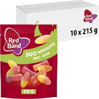 Red Band duo Winegums zoet zuur - snoep fruitige combinatie - 10x215g