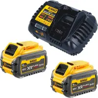 DeWalt DCK 2016 T2T accu combipack set 18 V / 54 V FlexVOLT DCD 999 klopboormachine + DCG 418 haakse slijper + 2x accu 6,0 Ah + oplader + TSTAK