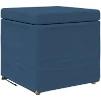 vidaXL Kruk Blauw 41 x 41 x 40 cm Stof en Geëngineerd Hout
