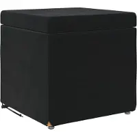 vidaXL Kruk Zwart 41 x 41 x 40 cm Velvet en Geengineerd Hout