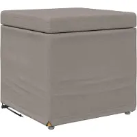 vidaXL Kruk Taupe 41 x 41 x 40 cm Stof en Geëngineerd Hout