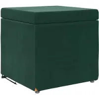 vidaXL Kruk Donkergroen 41 x 41 x 40 cm Velvet en Geengineerd Hout