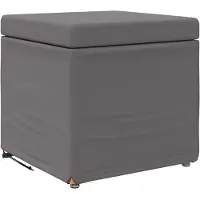 vidaXL Kruk Grijs 41 x 41 x 40 cm Kunstleer en Geengineerd Hout