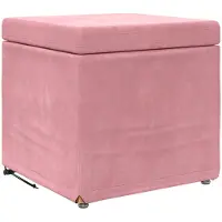 vidaXL Kruk Roze 41 x 41 x 40 cm Velvet en Geengineerd Hout