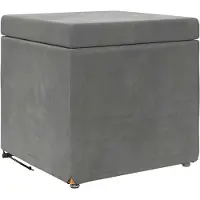 vidaXL Kruk Donkergrijs 41 x 41 x 40 cm Velvet en Geengineerd Hout