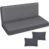 Ferocity - Tuinschommelkussen - Waterafstotend - Zitcomfort - Onderhoudsvriendelijk - Duurzaam - 185 x 50 x 50 x 10 cm - Polyester - Graphite GLATT