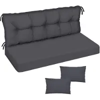 Ferocity - Tuinschommelkussen - Waterafstotend - Zitcomfort - Onderhoudsvriendelijk - Duurzaam - 185 x 50 x 50 x 10 cm - Polyester - Grafiet PIK GLATT
