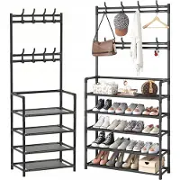 vidaXL Metalen kleerhanger / schoenenrek met 5 niveaus