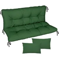 Ferocity - Tuinschommelkussen - Gestept - Zitcomfort - Onderhoudsvriendelijk - Duurzaam - 100 x 50 x 50 x 10 cm - Polyester - Groen