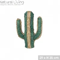 Urban Living "NATURAL LIVING" – Cactus van maïskoord en Scirpus Yagara 29 × H35 cm
