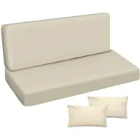 Ferocity - Tuinschommelkussen - Waterafstotend - Zitcomfort - Onderhoudsvriendelijk - Duurzaam - 185 x 50 x 50 x 10 cm - Polyester - Beige GLATT