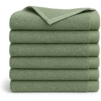 Ten Cate Handdoeken set - Badhanddoeken - 50 x 100 cm - 6 stuks - Seagrass Groen