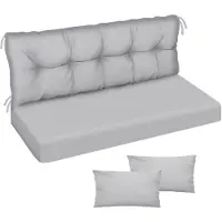 Ferocity - Tuinschommelkussen - Waterafstotend - Zitcomfort - Onderhoudsvriendelijk - Duurzaam - 100 x 50 x 50 x 10 cm - Polyester - Grijs PIK GLATT