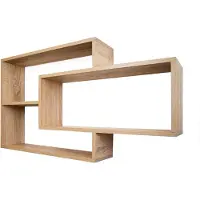 TRAUMMÖBEL Coemo wandplank Wit/Natuur/Zwart 'Ernie' boekenplank hout | MDF 4 vakken hangplank Zwevende plank voor woonkamer, slaapkamer en keuken