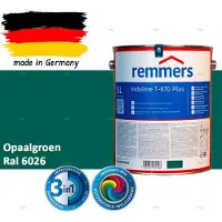 Remmers Induline T-670 PLUS Dekkende Houtbeits buiten – RAL 6026 Opaalgroen – 5 L – Opvolger GW 310 Dekkend