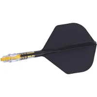 Cuesoul ROST T19 Integrated Dart Flights Small Standard Wing Carbon Black Yellow - Dart Flights