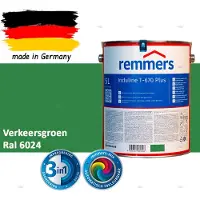 Remmers Induline T-670 PLUS Dekkende Houtbeits buiten – RAL 6024 Verkeersgroen – 5 L – Opvolger GW 310 Dekkend