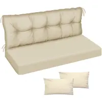 Ferocity - Tuinschommelkussen - Waterafstotend - Zitcomfort - Onderhoudsvriendelijk - Duurzaam - 120 x 50 x 50 x 10 cm - Polyester - Beige PIK GLATT