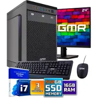 GMR Intel Compleet PC SET 24" | Intel Core i7 | 16 GB RAM | 512 GB SSD | Windows 11 Pro | Inclusief Muis & Toetsenbord & Monitor