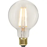 Star Trading 3 standen - G95 bol - E27 - 6.5W - Super Warm Wit <2200K - Filament - Helder